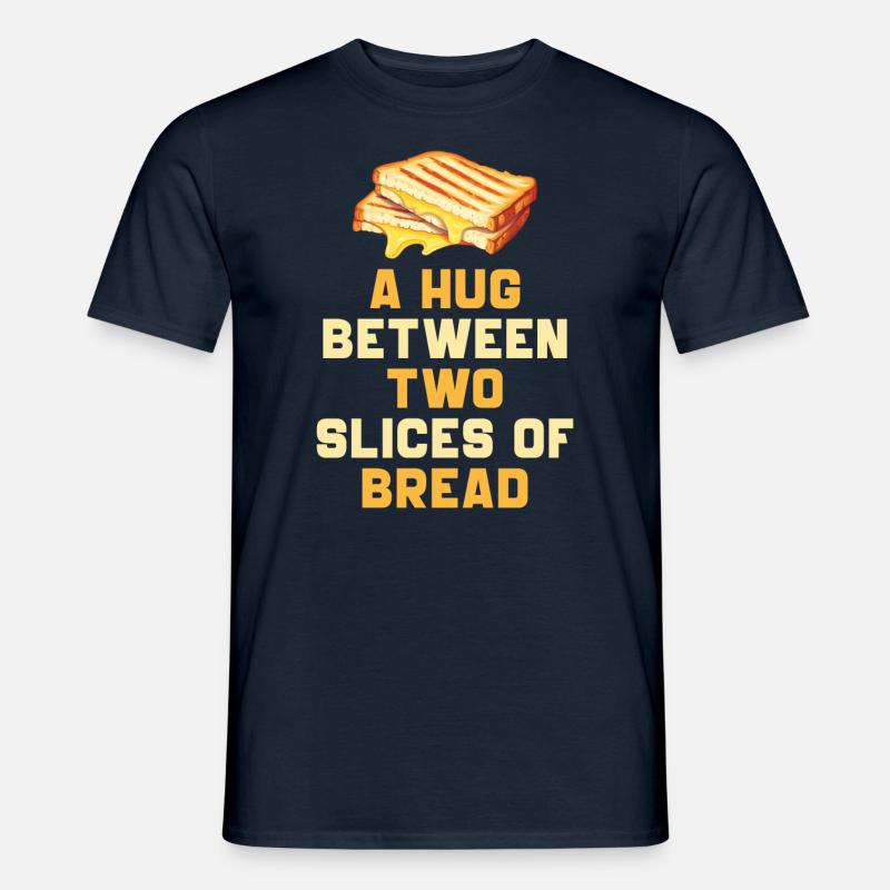 Panino, Formaggio, Formaggio grigliato, Pane - T-shirt uomo - navy