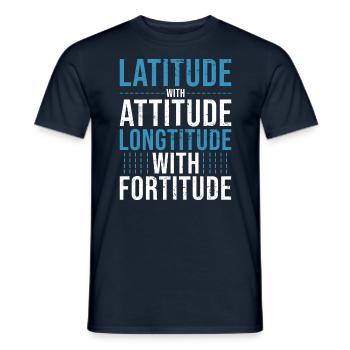 Géographie Géographie Cartographie Drôle - T-shirt homme - marine - Devant - AI Model Male 178 light (178cm)