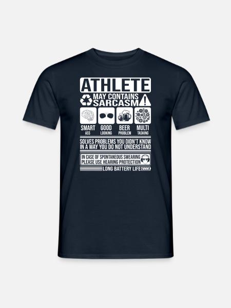 Athlete Sarcasm funny Gift Athlete - Men's T-Shirt - navy