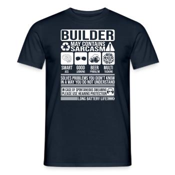 Constructeur Sarcasme drôle Créateur de cadeaux - T-shirt homme - marine - Devant - AI Model Male 178 light (178cm)
