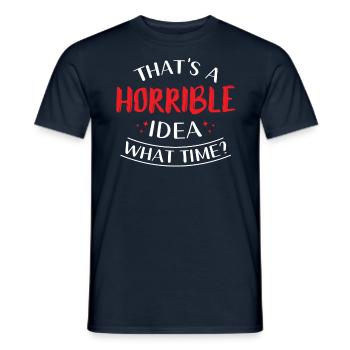 C’est une idée horrible quand - T-shirt homme - marine - Devant - AI Model Male 178 light (178cm)