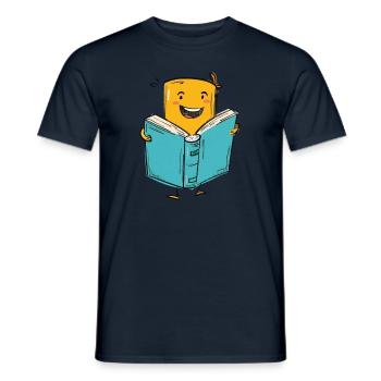 Le plaisir de la lecture pour les amoureux des livres - T-shirt homme - marine - Devant - AI Model Male 178 light (178cm)
