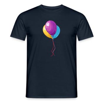 Bunte Luftballons Feier Laune Motiv - Männer T-Shirt - Navy - Vorne - AI Model Male 178 light (178cm)
