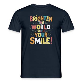 Illuminez le monde avec votre sourire - T-shirt homme - marine - Devant - AI Model Male 178 light (178cm)