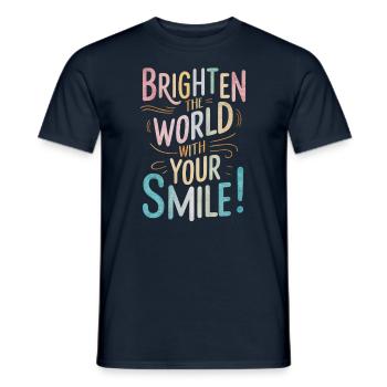 Illuminez le monde avec votre sourire - T-shirt homme - marine - Devant - AI Model Male 178 light (178cm)