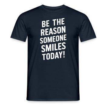 Soyez la raison d’un sourire aujourd’hui - T-shirt homme - marine - Devant - AI Model Male 178 light (178cm)