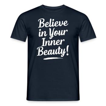 Believe in your inner beauty - Men's T-Shirt - navy - Front - AI Model Male 178 light (178cm)