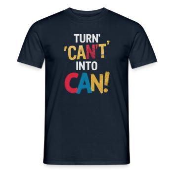 Transformez la canette en canette de motivation - T-shirt homme - marine - Devant - AI Model Male 178 light (178cm)
