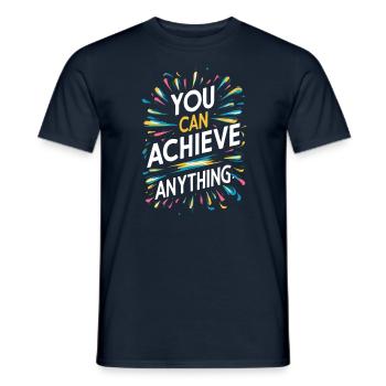 Vous pouvez tout réaliser - Motivation - T-shirt homme - marine - Devant - AI Model Male 178 light (178cm)