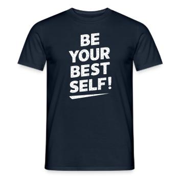 Soyez votre meilleure version Motivation - T-shirt homme - marine - Devant - AI Model Male 178 light (178cm)