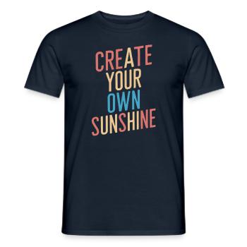 Create Your Own Sunshine Bunte Buchstaben - Männer T-Shirt - Navy - Vorne - AI Model Male 178 light (178cm)