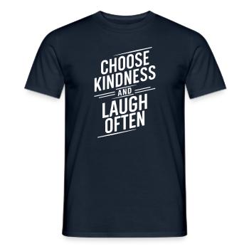 Choose kindness and laugh a lot - Men's T-Shirt - navy - Front - AI Model Male 178 light (178cm)