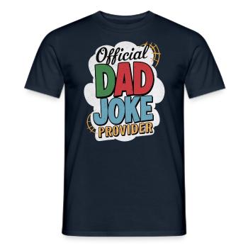Offizieller Dad Joke Provider - Männer T-Shirt - Navy - Vorne - AI Model Male 178 light (178cm)