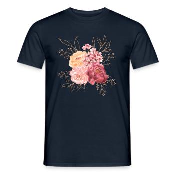 Flower arrangement - Men's T-Shirt - navy - Front - AI Model Male 178 light (178cm)