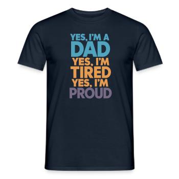 Ja, Ich Bin Ein Stolzer Vater - T-shirt homme - marine - Devant - AI Model Male 178 light (178cm)