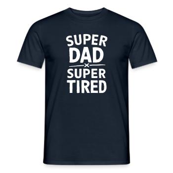 Super papa super fatigué drôle - T-shirt homme - marine - Devant - AI Model Male 178 light (178cm)