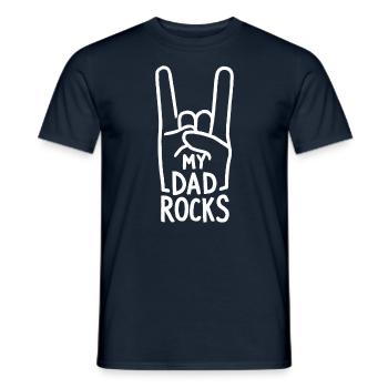 Mein Vater Ist Der Beste Handzeichen - Männer T-Shirt - Navy - Vorne - AI Model Male 178 light (178cm)