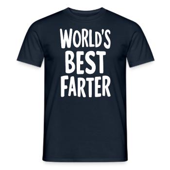Worlds Best Farter Witzige Botschaft - Männer T-Shirt - Navy - Vorne - AI Model Male 178 light (178cm)