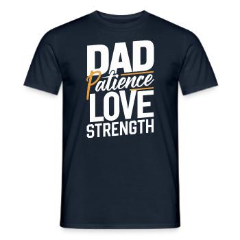 Strengthen Love Patience - Honor Your Father - Men's T-Shirt - navy - Front - AI Model Male 178 light (178cm)