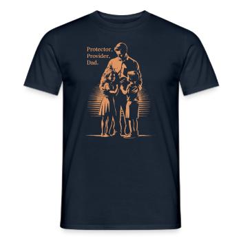 Protecteur, Pourvoyeur, Père - Honorez vos héros - T-shirt homme - marine - Devant - AI Model Male 178 light (178cm)