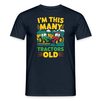 Je suis tellement de tracteurs vieux enfants de 2 ans - T-shirt homme - marine - Devant - AI Model Male 178 light (178cm)
