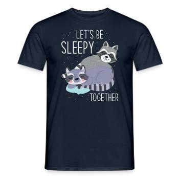 Schlafen Schläfrig Müde Waschbär - Männer T-Shirt - Navy - Vorne - AI Model Male 178 light (178cm)