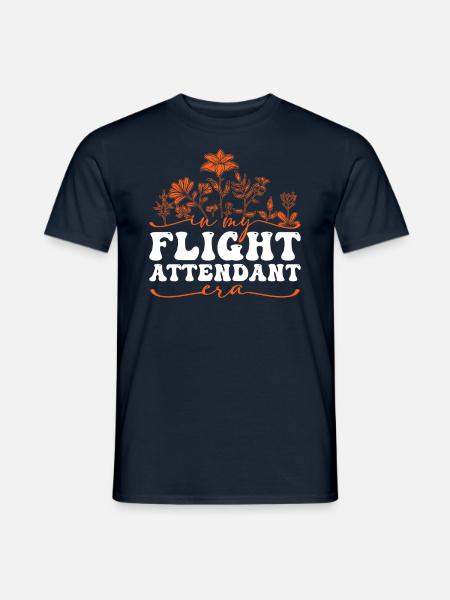 In My Flight Attendant Ära Blumen - Männer T-Shirt - Navy