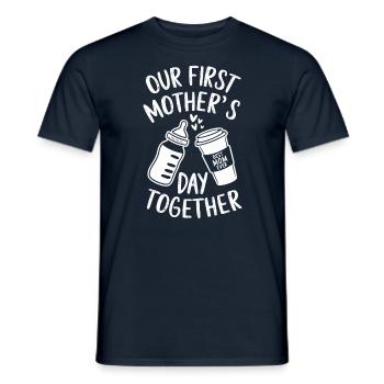 Our first Mother's Day together - Men's T-Shirt - navy - Front - AI Model Male 178 light (178cm)