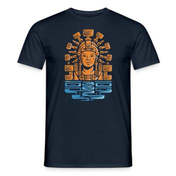 Aztec god Aztec mythology Chalchiuhtotolin - Men's T-Shirt - navy - Front - AI Model Male 178 light (178cm)