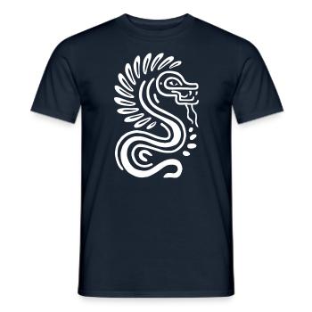 Aztekischer Gott Alte Mythologie Quetzalcoatl - Männer T-Shirt - Navy - Vorne - AI Model Male 178 light (178cm)