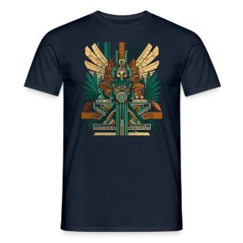 Dieu maya mythologie maya Ek Chuah Oeuvre - T-shirt homme - marine - Devant - AI Model Male 178 light (178cm)