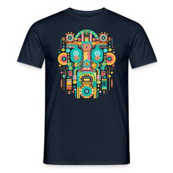 Dieu Maya Mythologie Maya Itzamna - T-shirt homme - marine - Devant - AI Model Male 178 light (178cm)