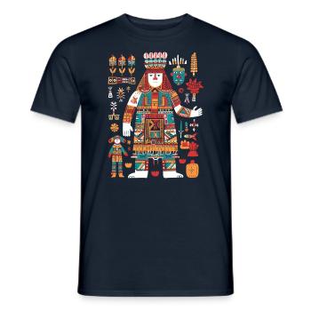 Itzamna Maya God Mythologie maya - T-shirt homme - marine - Devant - AI Model Male 178 light (178cm)