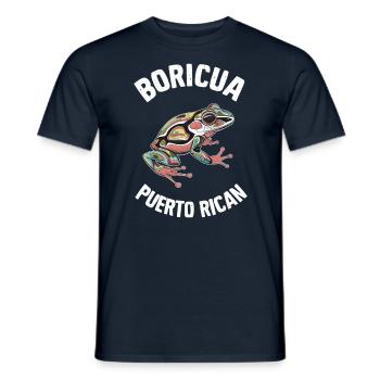 Boricua Porto Rico Coqui Porto Rico Artistique - T-shirt homme - marine - Devant - AI Model Male 178 light (178cm)