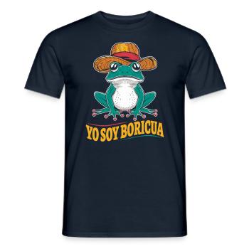 Yo Soy Boricua Puerto Rican Frosch Mit Hut - Männer T-Shirt - Navy - Vorne - AI Model Male 178 light (178cm)