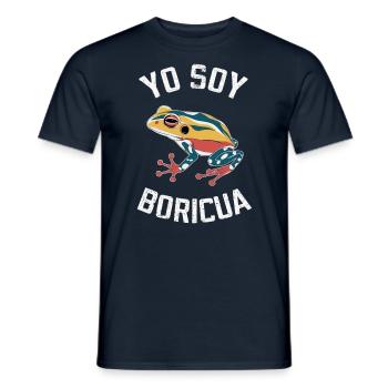 Yo Soy Boricua Colorful Frog Motif for Puerto - Men's T-Shirt - navy - Front - AI Model Male 178 light (178cm)