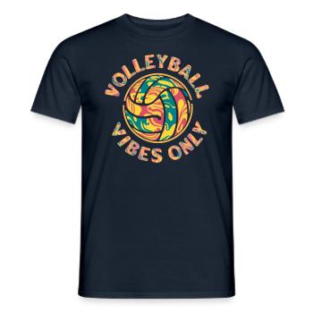 Volleyball Vibes Only Volleyball Volleyballer - Männer T-Shirt - Navy - Vorne - AI Model Male 178 light (178cm)