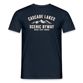 Cascade Lakes Scenic Byway Road Trip Squad - Men's T-Shirt - navy - Front - AI Model Male 178 light (178cm)