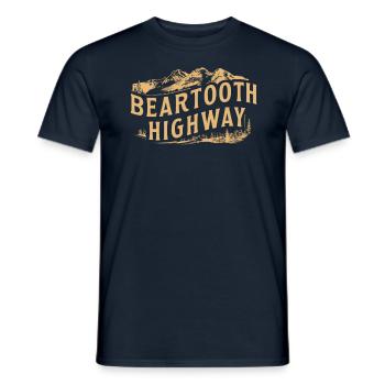 Beartooth Highway Abenteuer Berge - Männer T-Shirt - Navy - Vorne - AI Model Male 178 light (178cm)