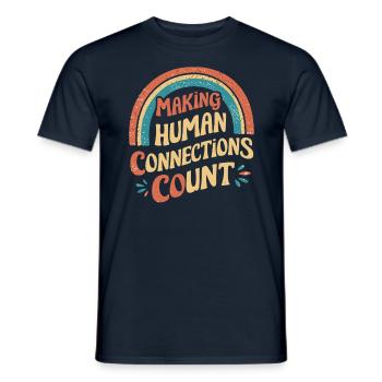Soziale Arbeit: Menschliche Verbindungen Zählen - Männer T-Shirt - Navy - Vorne - AI Model Male 178 light (178cm)