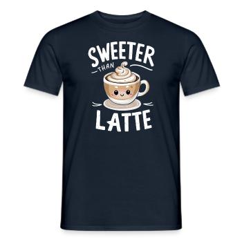 Barista plus sucré que le latte - T-shirt homme - marine - Devant - AI Model Male 178 light (178cm)