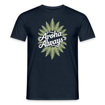 Aroha Always New Zeland Keepsakes - T-shirt homme - marine - Devant - AI Model Male 178 light (178cm)