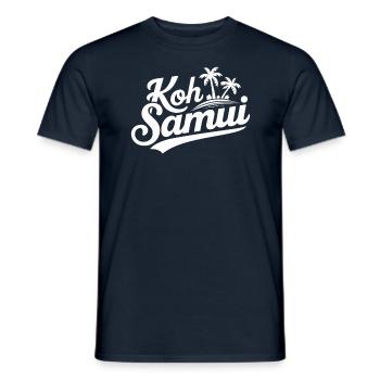 Koh Samui Souvenir Palm Trees Beach Design - Men's T-Shirt - navy - Front - AI Model Male 178 light (178cm)