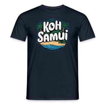 Koh Samui souvenir beach paradise - Men's T-Shirt - navy - Front - AI Model Male 178 light (178cm)