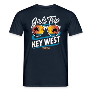 Voyage entre filles Key West 2024 - T-shirt homme - marine - Devant - AI Model Male 178 light (178cm)