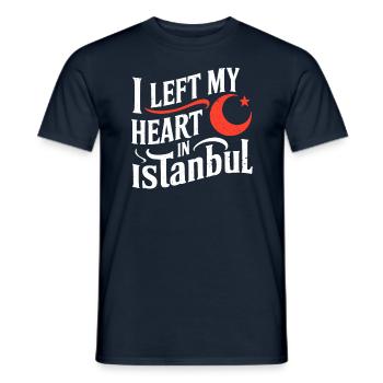 I Left My Heart In Istanbul Souvenir - Men's T-Shirt - navy - Front - AI Model Male 178 light (178cm)