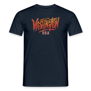 Washington United States Traveler Souvenir - Men's T-Shirt - navy - Front - AI Model Male 178 light (178cm)