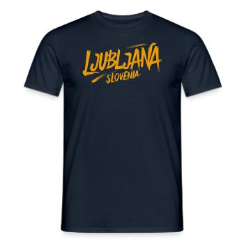 Ljubljana Slovenia Souvenir - Men's T-Shirt - navy - Front - AI Model Male 178 light (178cm)