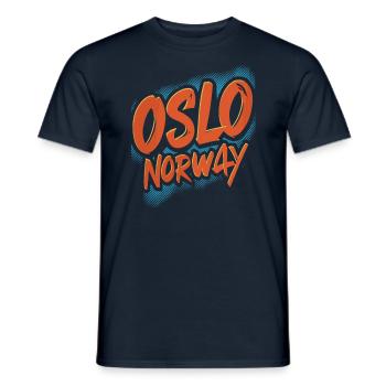 Oslo Norway Souvenir - Men's T-Shirt - navy - Front - AI Model Male 178 light (178cm)