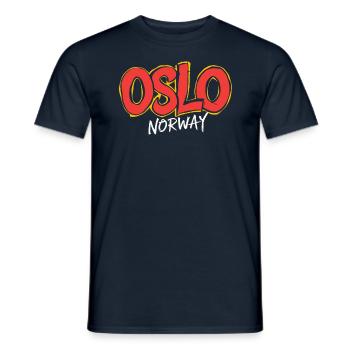 Oslo Norway Souvenir Memory - Men's T-Shirt - navy - Front - AI Model Male 178 light (178cm)